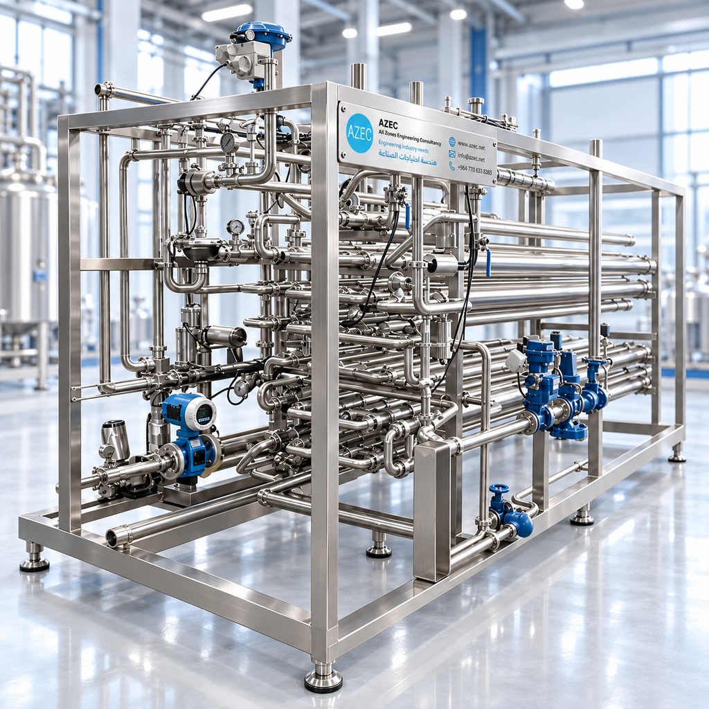 azec stainless heat exchanger skid