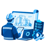 blue engineering services illustration