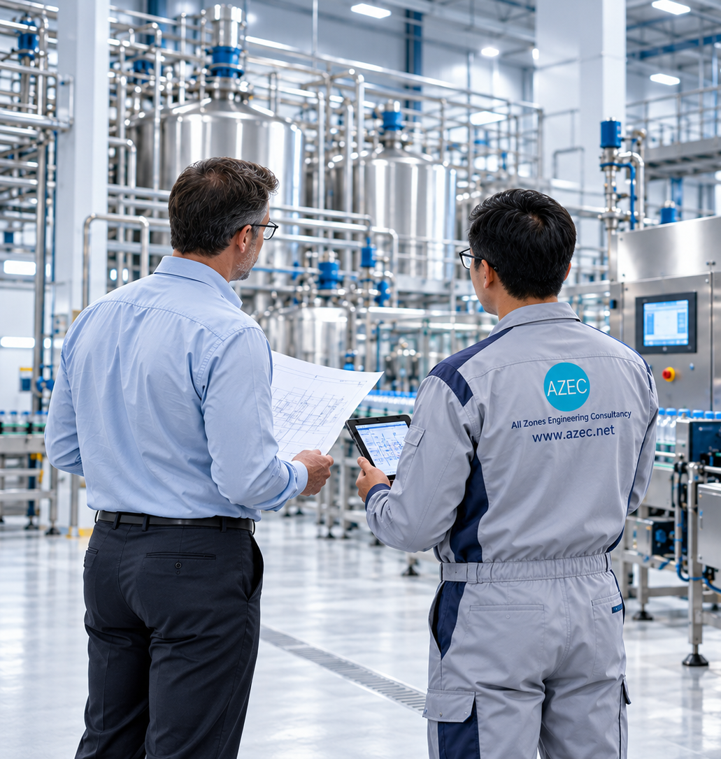 engineering inspection in a bottling plant2