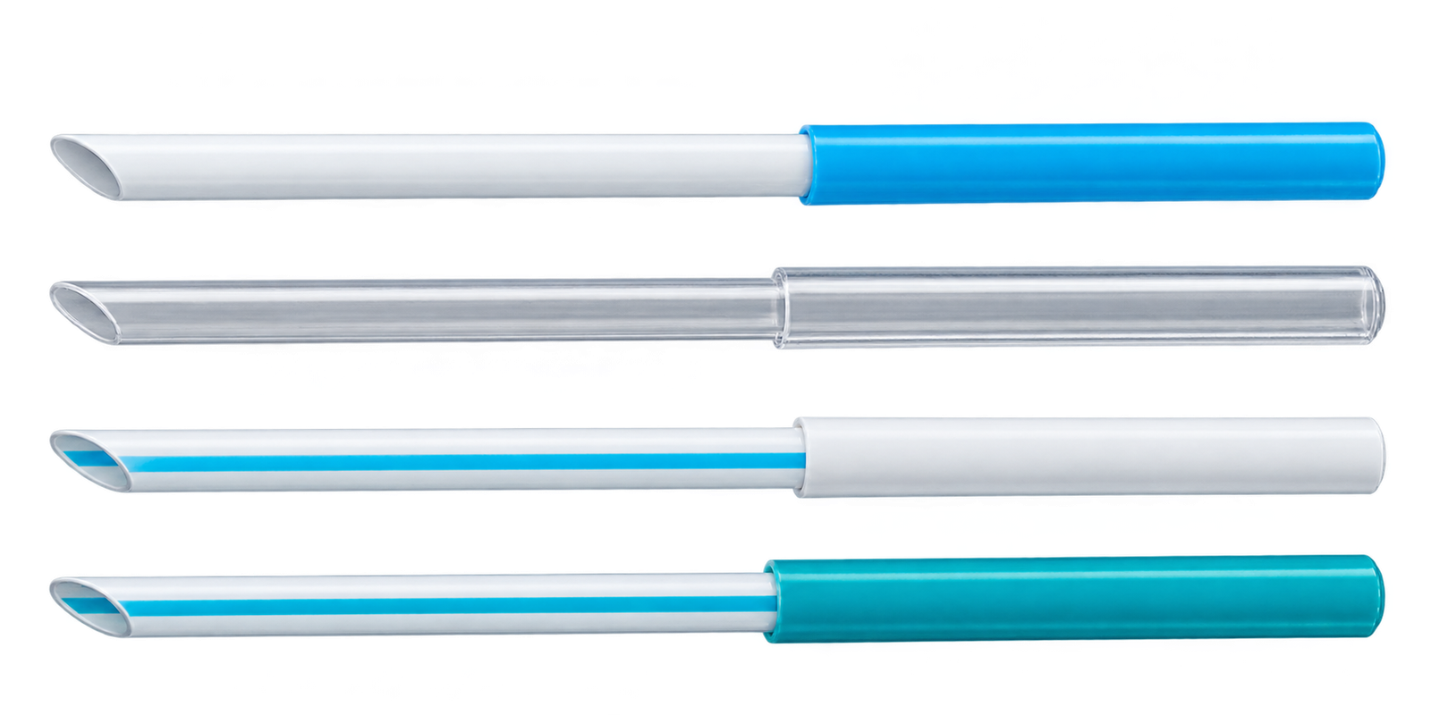 glossy colorful straw collection
