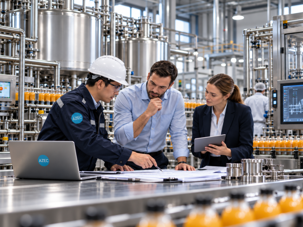 industrial beverage plant planning meeting