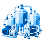 industrial processing equipment cluster