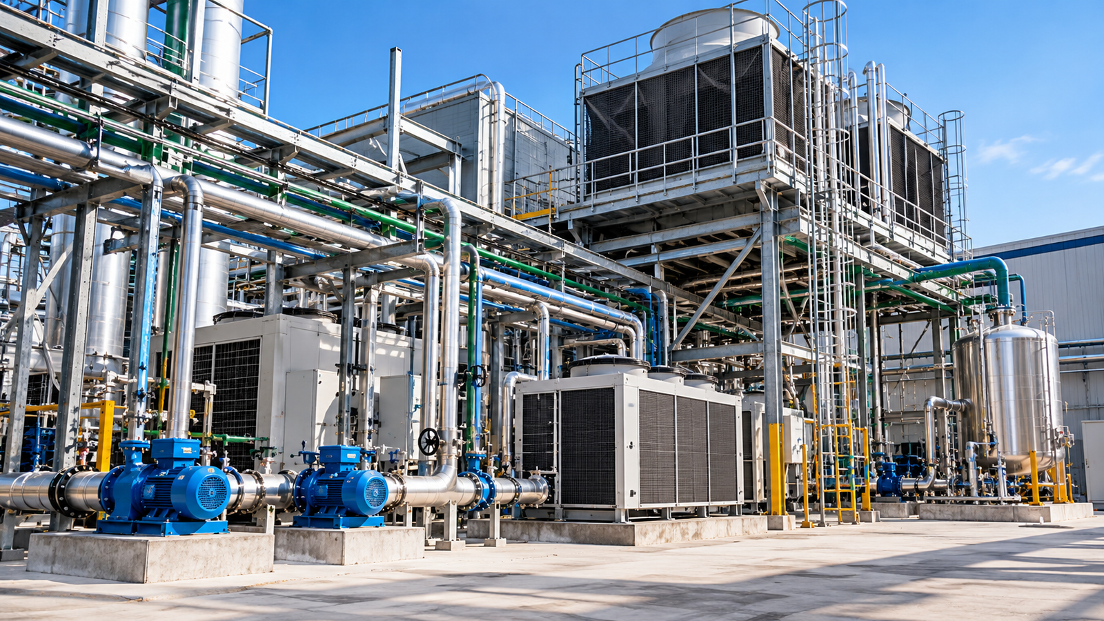 modern industrial utility plant