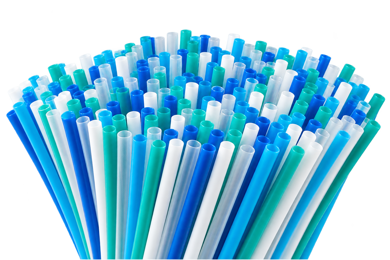 multicolored blue straw bundle