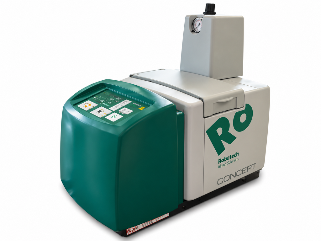 Automatic Straw Applicator robatech concept adhesive unit