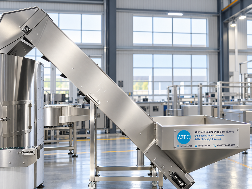 stainless steel industrial conveyor system
