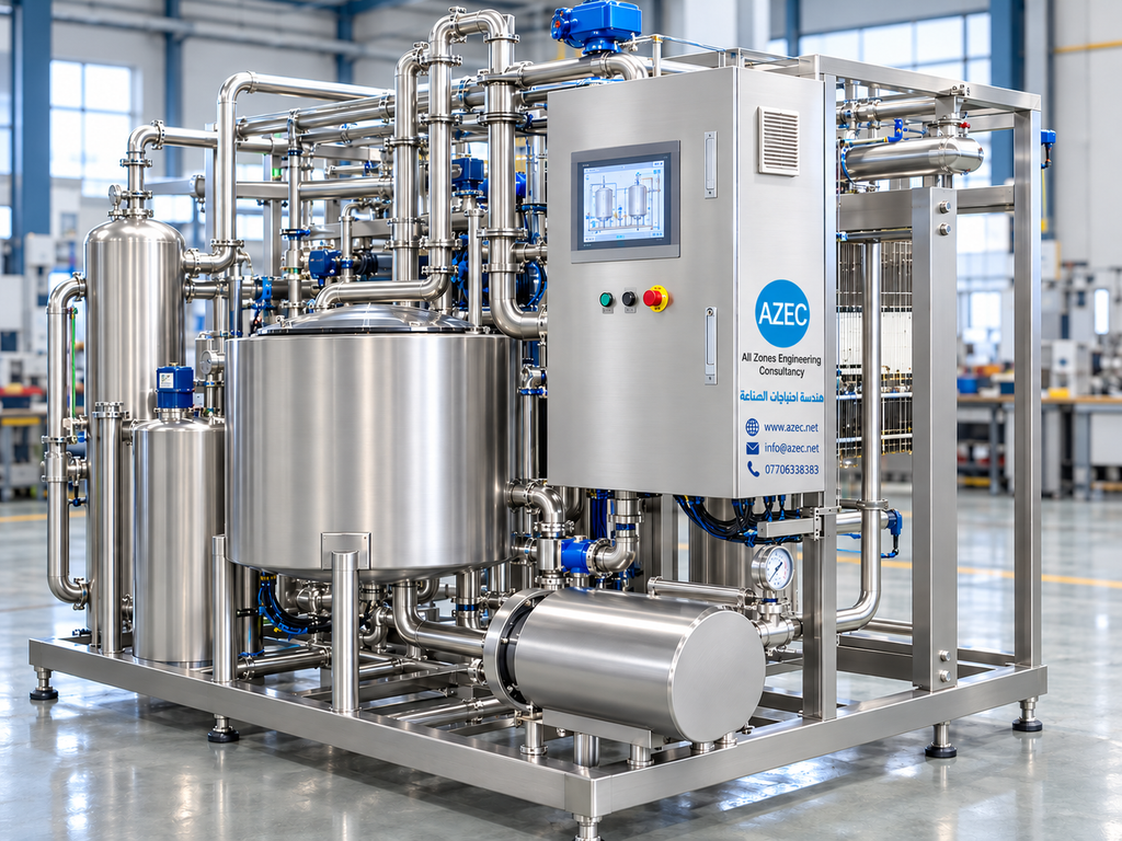 stainless steel processing system in factory