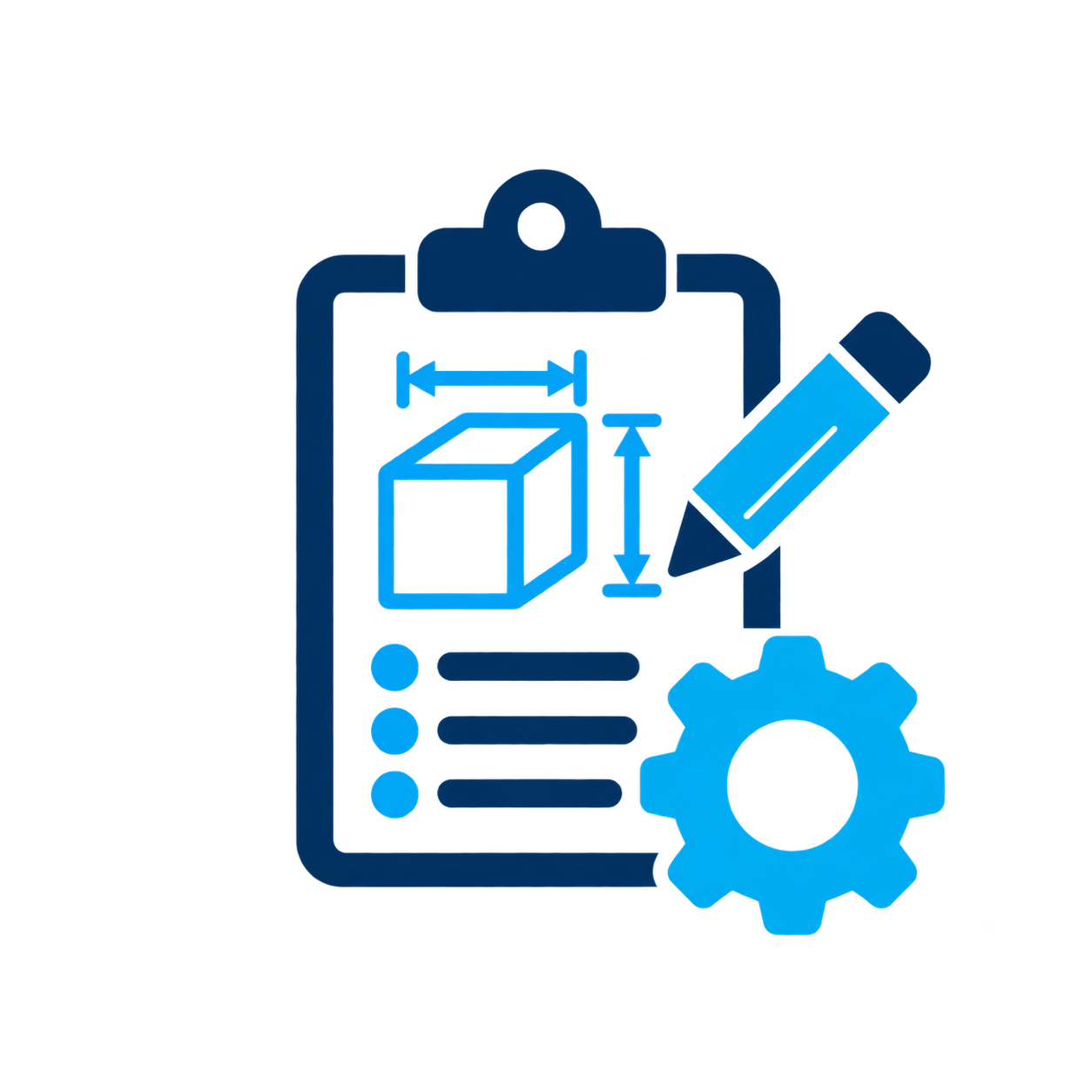technical blueprint clipboard icon